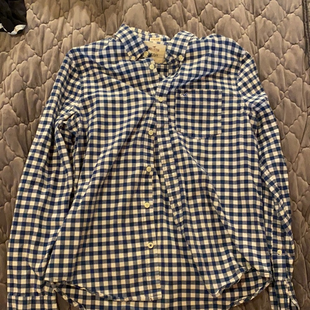 hollister checked button shirt